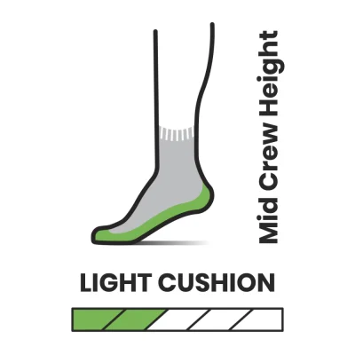 גרביים לטיולים SMARTWOOL LIGHT CUSHION MID CREW