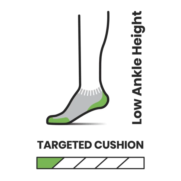 ALTRA RUNNING - גרביים לריצה SMARTWOOL TARGETED CUSHION LOW ANKLE – SW001659001 – black – 1